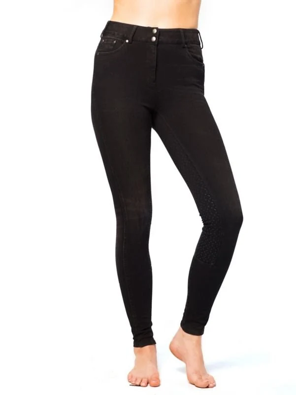 Goode Rider Ladies Full Seat Posh Jean Black / 26R