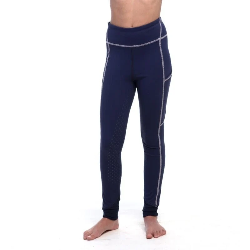 Goode Rider Kids Performance Tights Indigo Blue / 8