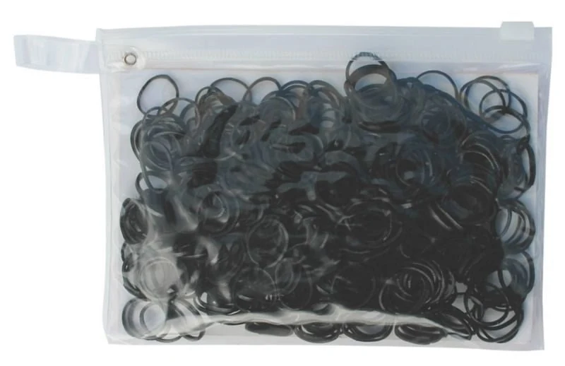 Tail Tamer Slick Bands Black / 400 Count