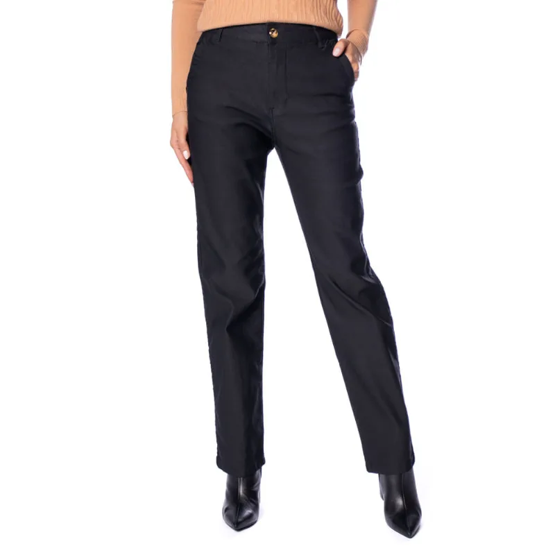 Calça Feminina Bless Denim Sarja Alfaiataria Preto - 46