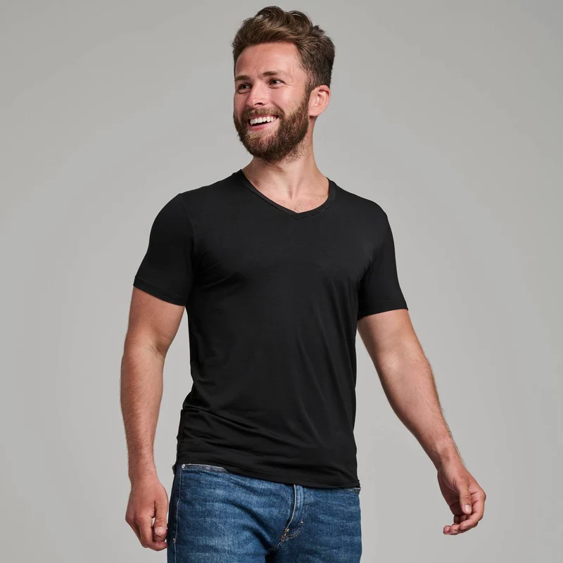 T-shirt Crew Neck, Men's 1-pac Black S