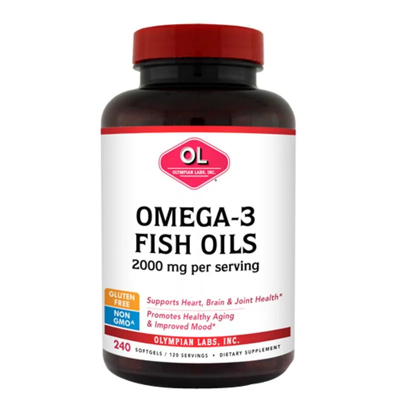 Óleos De Peixe Omega 3 2000 Mg 240 Sg Pela Olympian Labs