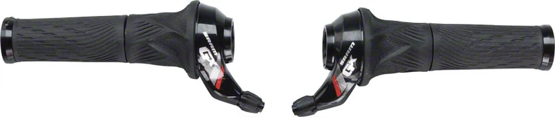 SRAM GX Grip Shift GripShift Set 2x11 Speed Red Logo with Locking Grips
