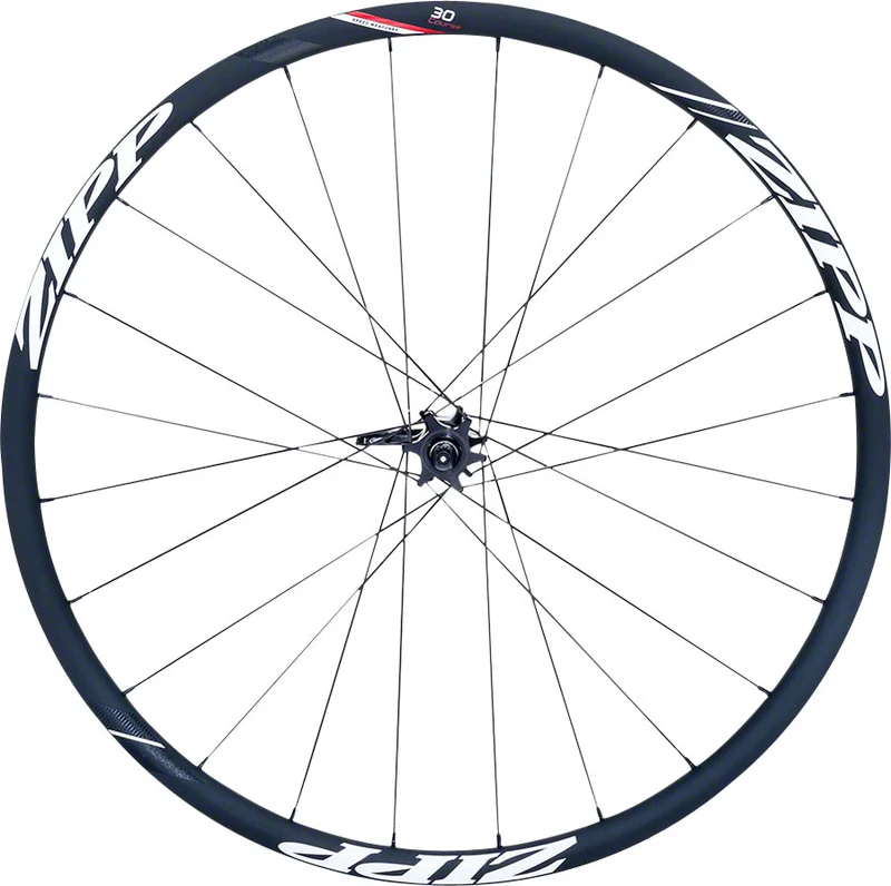 Zipp Speed Weaponry 30 Course Front Wheel Speed Weaponry - 700 12/15/QR x 100mm 6-Bolt Black Tubular