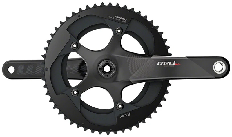 SRAM RED Crankset 165mm 11-Speed 52/36t 110 BCD BB30/PF30 Spindle Interface Black C2