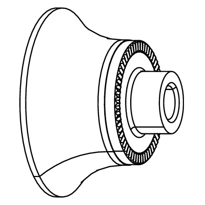 Adattatore Asse Ruota Posteriore ZIPP Cognition lato Sinistro (Non Drive) #11.2018.033.001