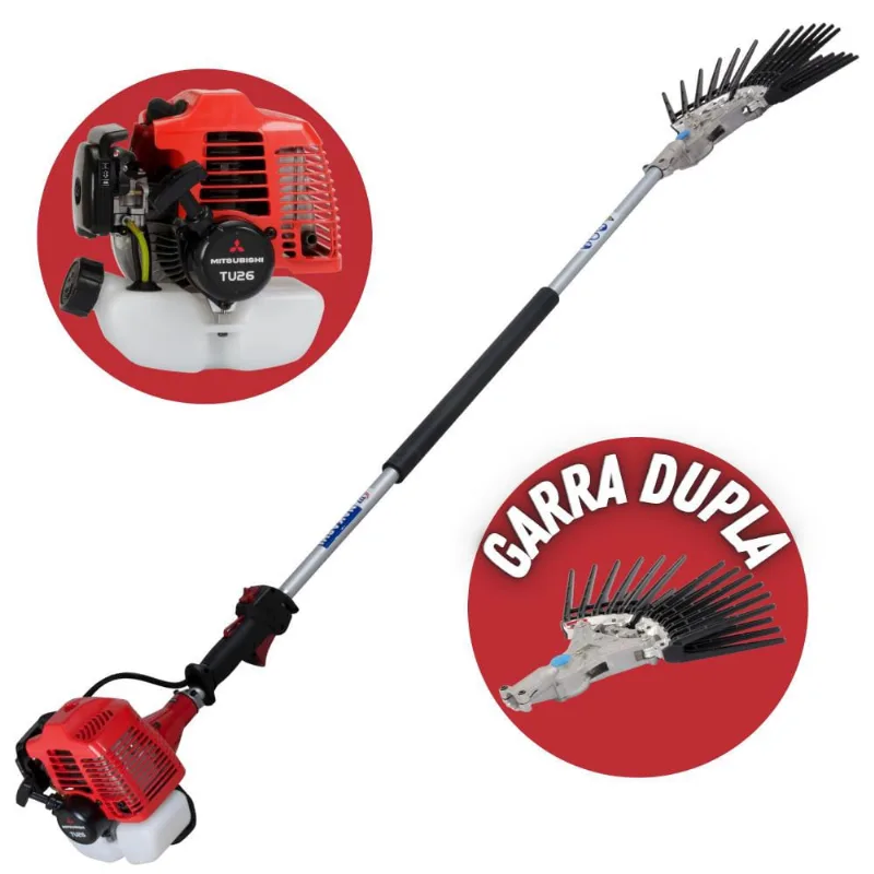 Derriçadeira Para Café Nakashi 1500mm Com Motor Mitsubishi TU-26 2t + Derriçador de Alta Performance
