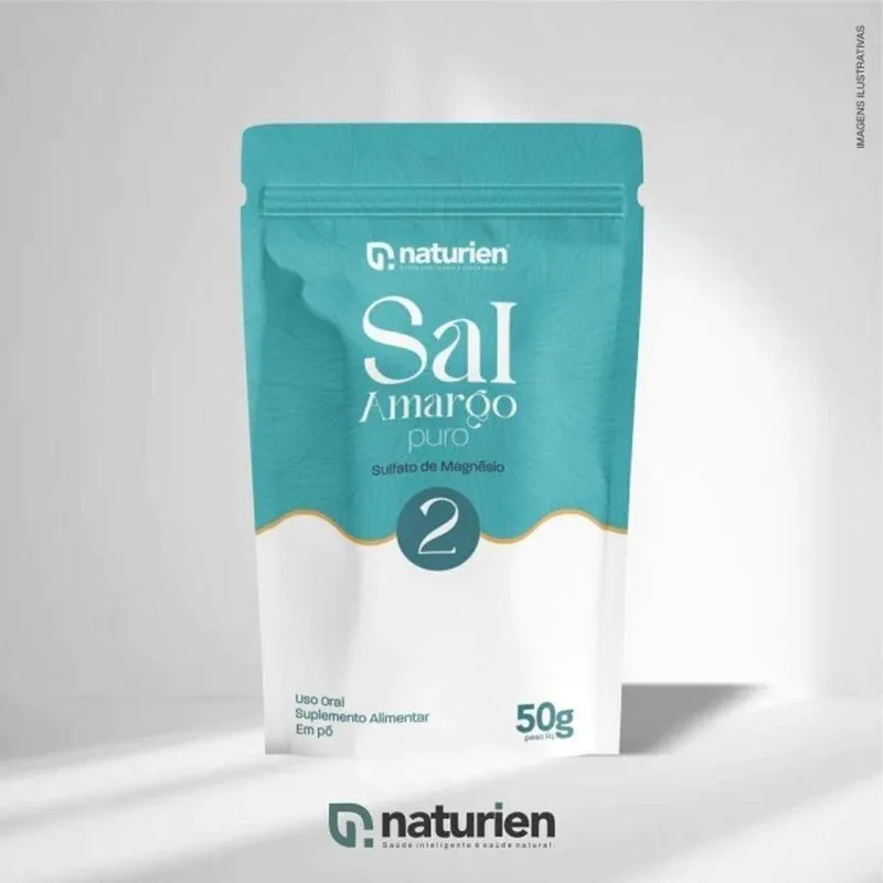 Suplemento Alimentar Naturien Sal Amargo Sulfato De Magnésio Laxante Natural Adultos 50g