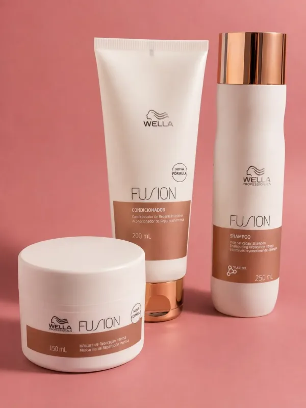 Kit Wella Fusion Shampoo 250ml + Condicionador 200ml + Máscara 150ml