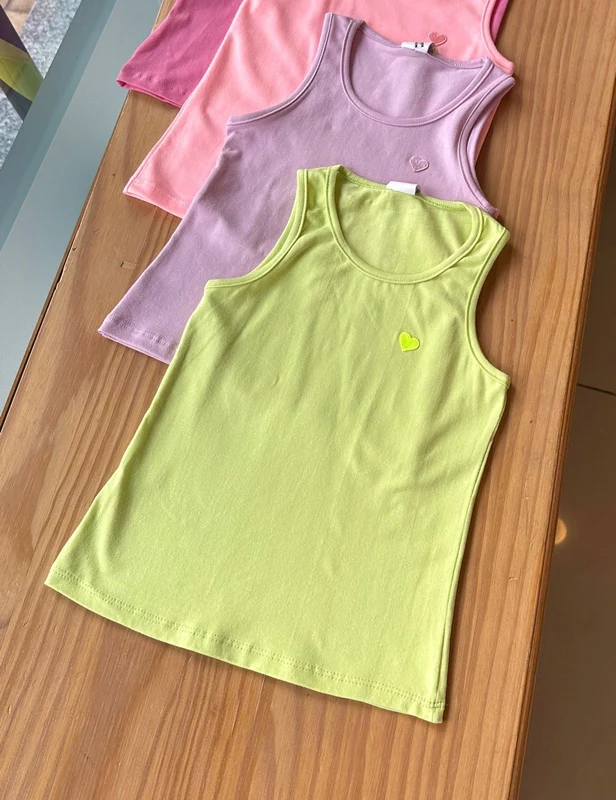 BLUSA REGATA LISA COM CORAÇÃO BORDADO MENINA PULLA BULLA Rosa / 1