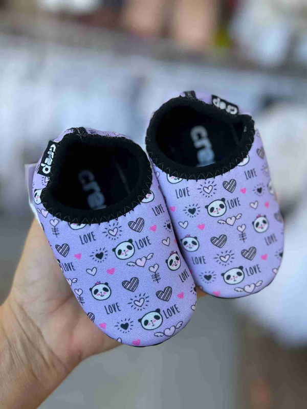 SAPATILHA NEOPRENE ANTIDERRAPANTE PANDA MENINA CREP LILÁS / 18/19