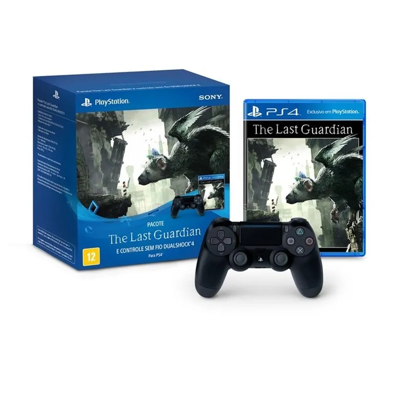 Pacote The Last Guardian e controle sem fio Dualshock 4 PS4