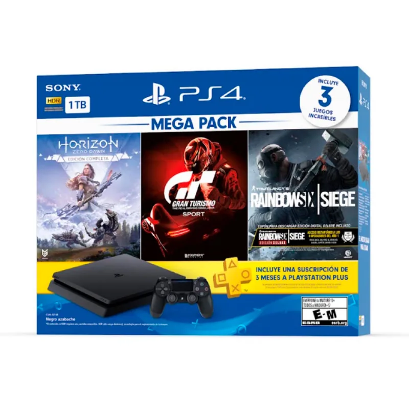 Consola PlayStation 4 1 TB Mega Pack Sony Consola Ps4 1tb Megapack 16