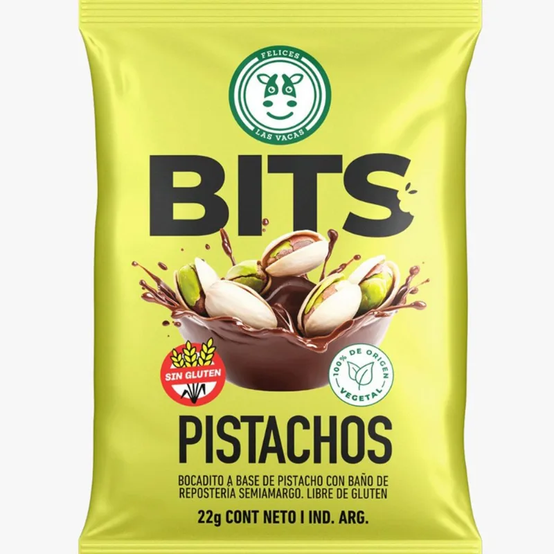 Bocaditos Felices las Vacas de pistacho con chocolate 22 grs