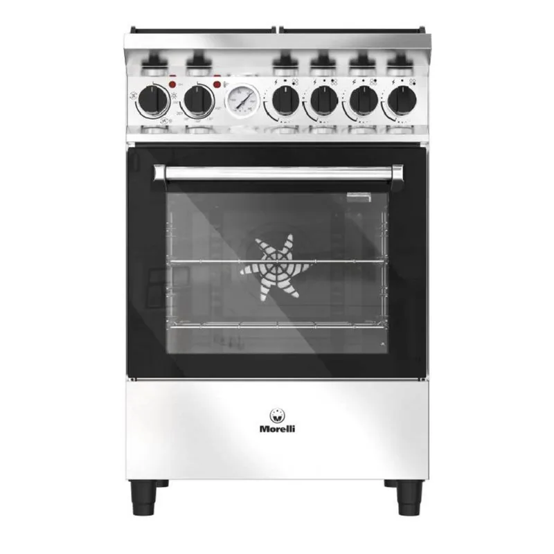 Cocina Morelli Volta 550 - 55CM, Puerta De Vidrio, Acero Inox. (16040)