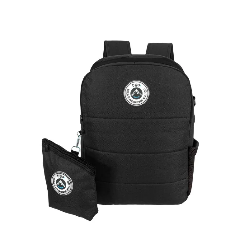 Mochila Matera Bolso Porta Notebook T-go con Yerbera De Regalo Mochila Matera Bolso Porta Notebook T-go + Yerbera De Regalo Negro