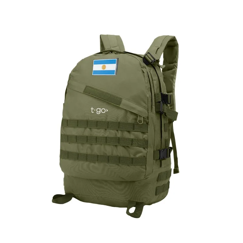 Mochila Tactica Militar Hombre 40 Litros Reforzada Ajuste Pectoral Abdominal Molle EM170 Verde
