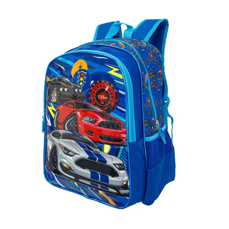Mochila Escolar Reforzada Nene Varon Primaria QD17 Azul Mochila Escolar Reforzada Nene Varon Primaria QD7 Autos Azul