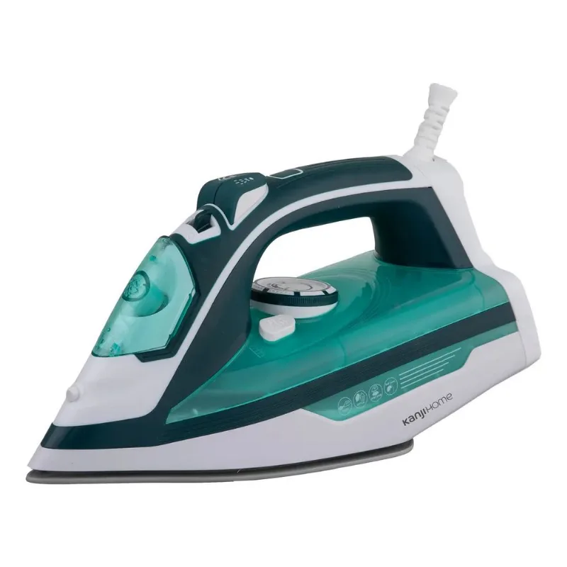 Plancha A Vapor Kanji Kjh-pl2403 2200w Base Ceramica Gris Gris oscuro