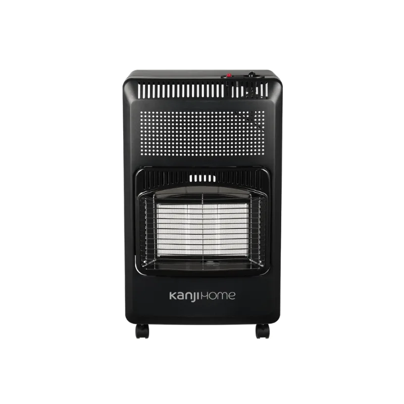 Estufa Garrafera Kanji Home KJH-HEATGASBTL4000B Negra Y Gris
