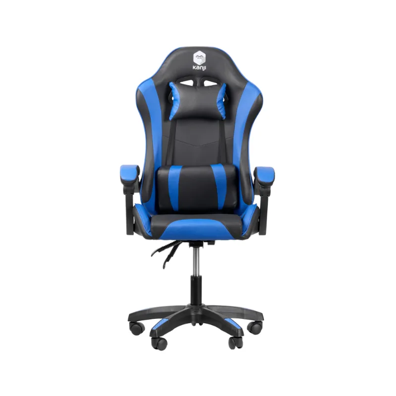 Silla Gamer Kanji KJ-395T-BB Negra y Azul