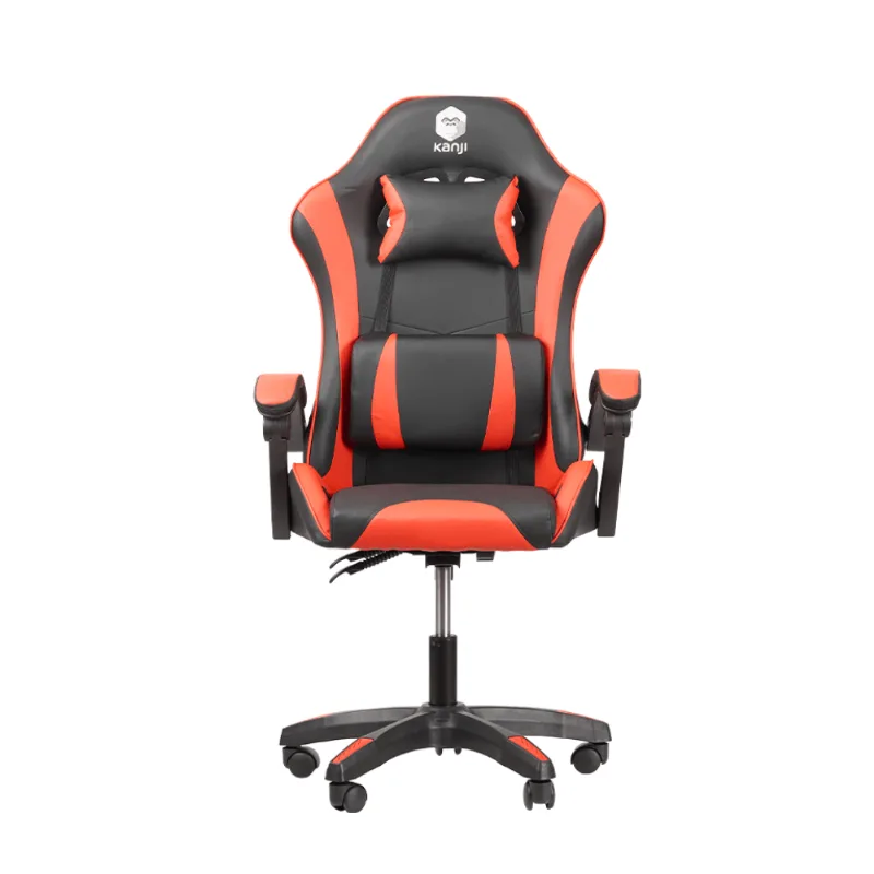 Silla Gamer Kanji KJ-395T-BR Negra y Roja