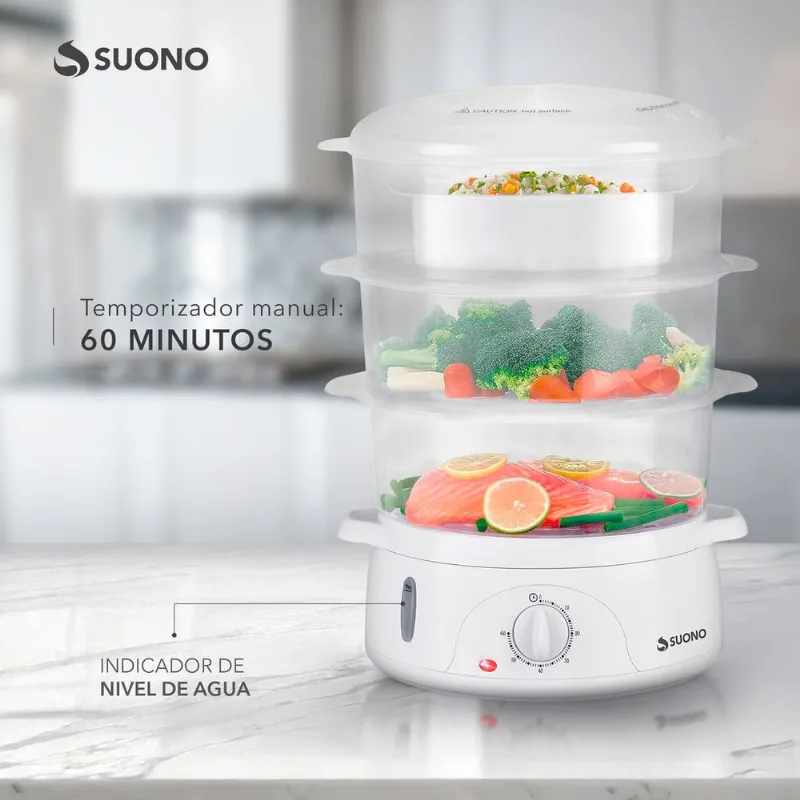 Vaporera Suono 800w 3 recipientes hog0334