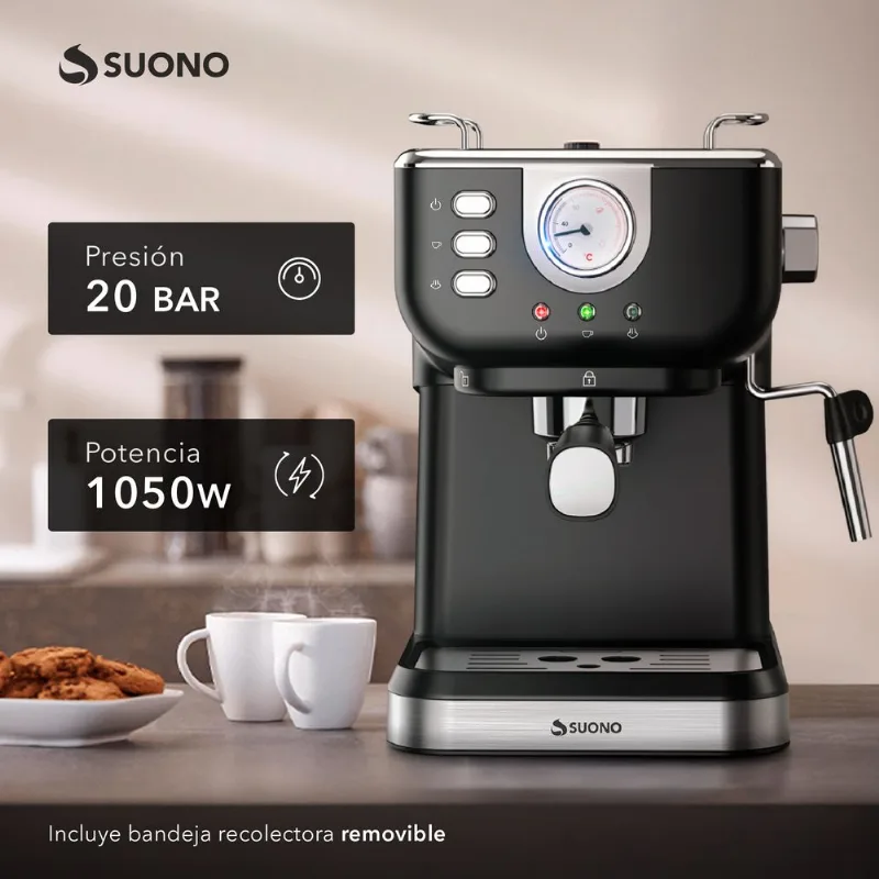 Cafetera express Suono 20bar con vaporizador hog0392