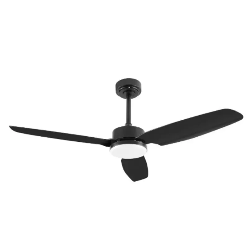 Ventilador De Techo Kanji KJH-CFWB001BK Chapa Luz Negro