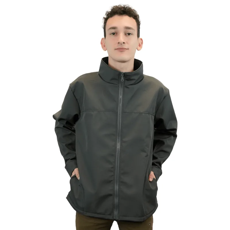 Campera Softshell Termica Alpina Bolsillos Gris 3XL