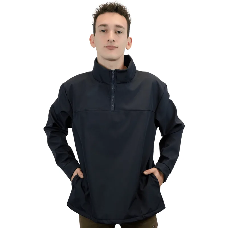 Buzo Softshell Termico Alpina Bolsillos Sin Logo Buzo Softshell Termico Alpina Bolsillos Azul Sin Logo S
