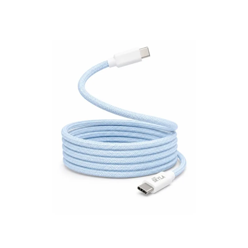 Cable Mallado C - C Carga Rápida 2m Color Azul