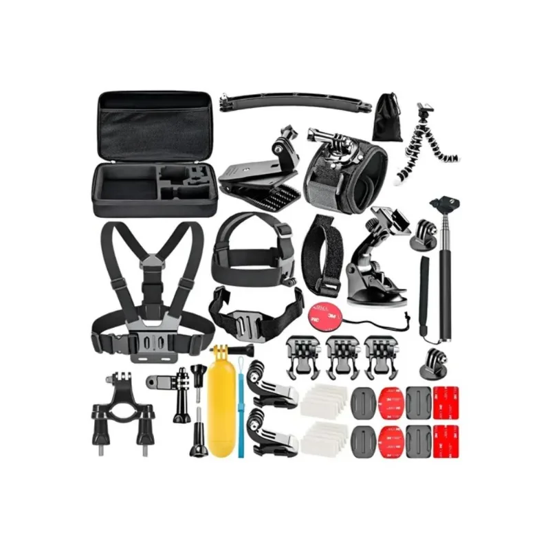 Kit 55 Accesorios Para Go Pro Moto Casco Bici Auto