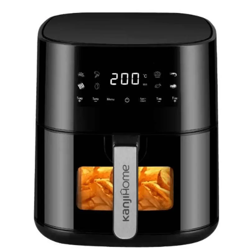 Freidora Sin Aceite Kanji KJH-AF805 8Lts Digital 1500Watts Negro