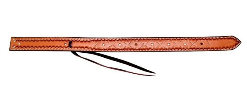 Cowboy Tack 1 3/4in Stamped Flank Billet Golden Brown / 1-3/4"
