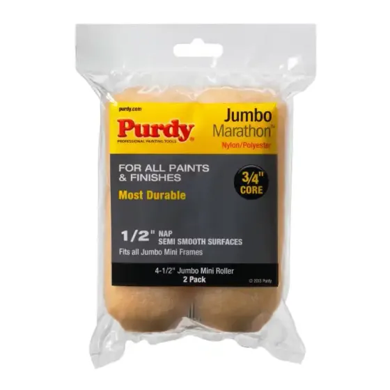 Marathon Jumbo Mini Roller Cover 4-1/2 x 1/2 in. - 2 Pack 4-1/2 in. / 1/2 in. / 1-1/2 in.