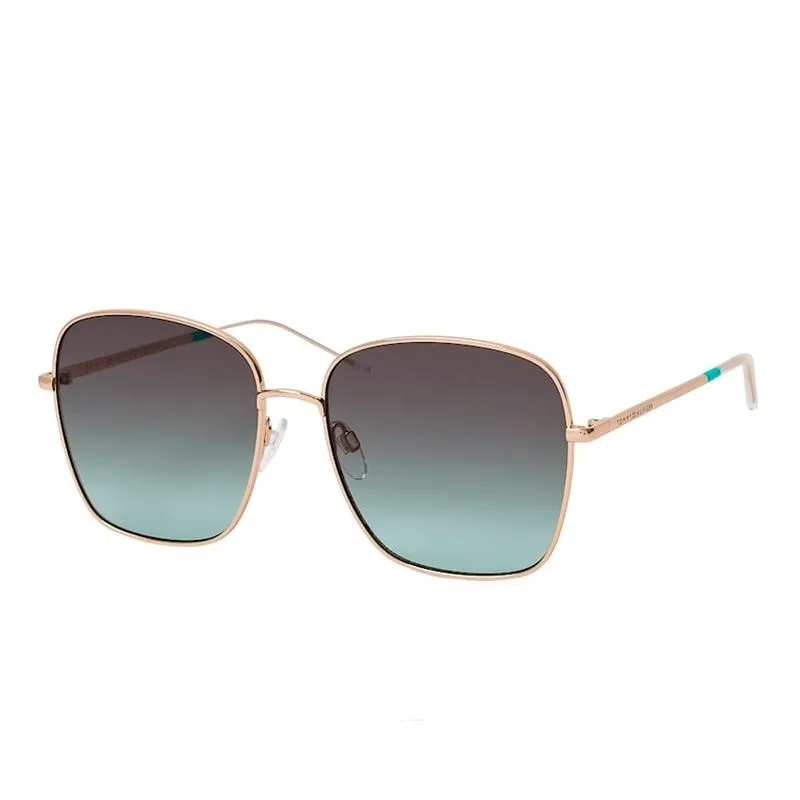 Óculos de Sol Tommy Hilfiger Feminino TH1648/S PEF - Metal Dourado e Lente Verde