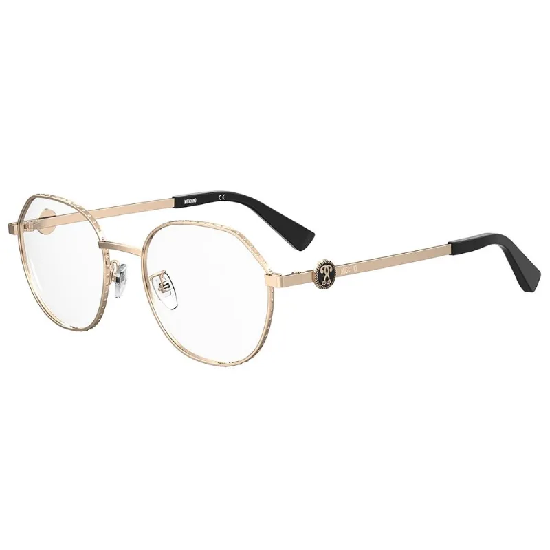 Armação De Óculos Moschino Mos586 000 - Dourado 52