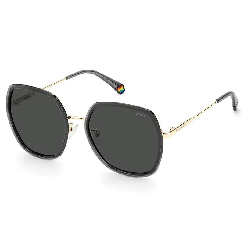 Óculos Solar Polaroid Pld6153/g/s Kb7m9 58 Cinza Brilho Lente Polarizada Cinza - Cinza