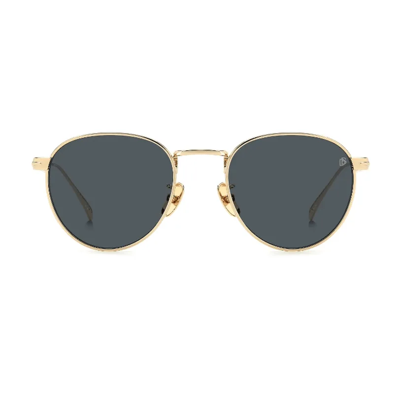 Óculos de Sol David Beckham 1142/S Masculino Redondo Metal Dourado