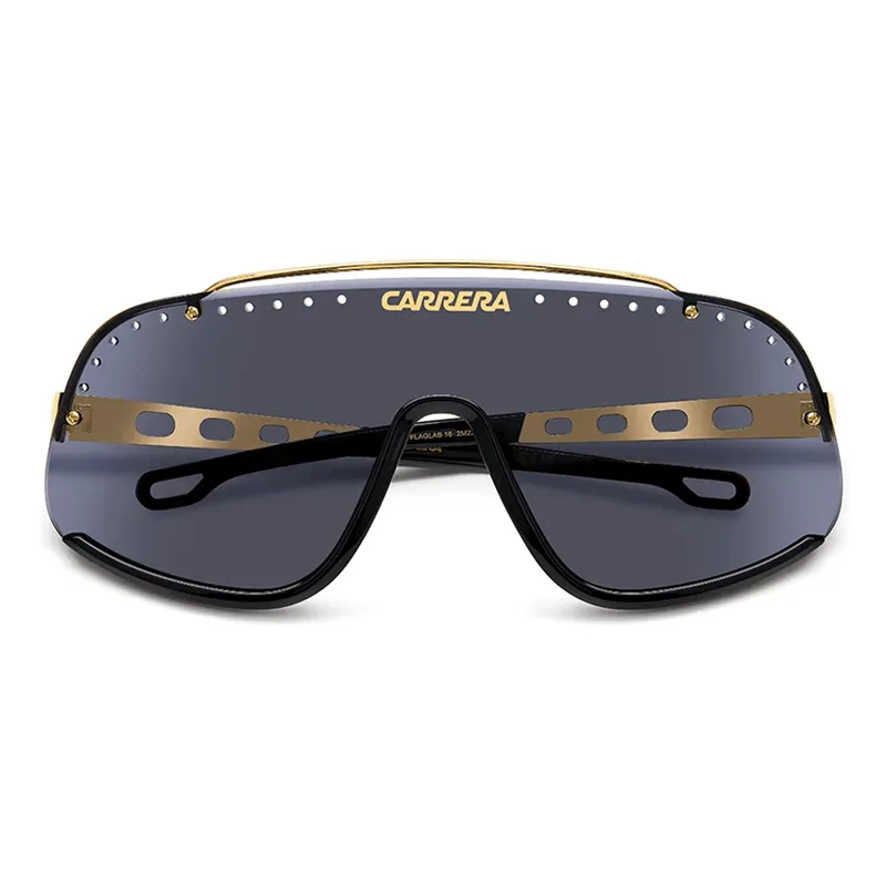Óculos de Sol Carrera 992K Masculino Irregular Metal Preto e Dourado