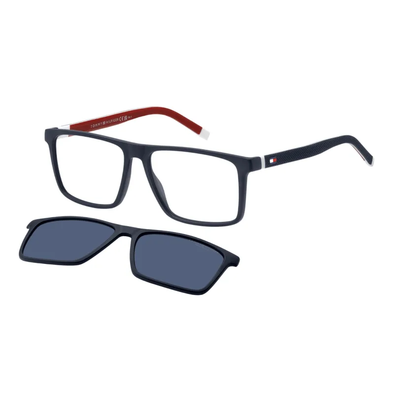 Óculos de Sol Tommy Hilfiger 2086/C Masculino Retangular Injetado Azul Óculos de Sol Tommy Hilfiger 2086/C Masculino Retangular Injetado A
