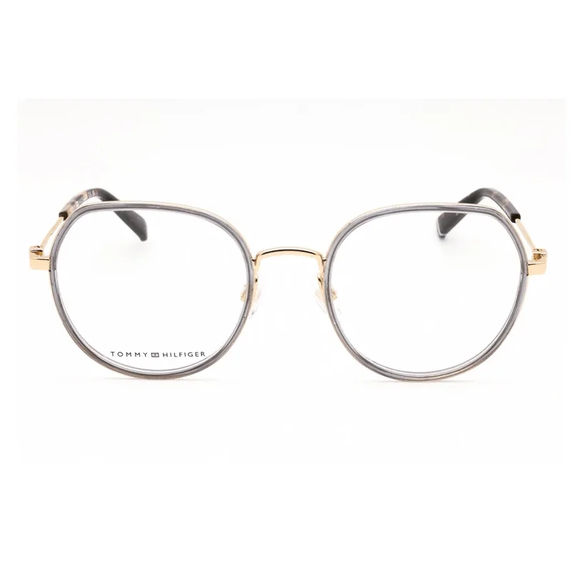Armação para Óculos de Grau Feminina Tommy Hilfiger TH 2096 Dourado e Cinza