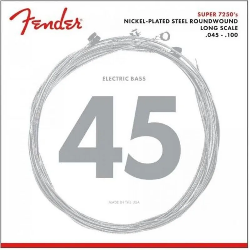 Encordoamento para Contrabaixo 4 Cordas Aço .0045 7250ML Niquelado FENDER