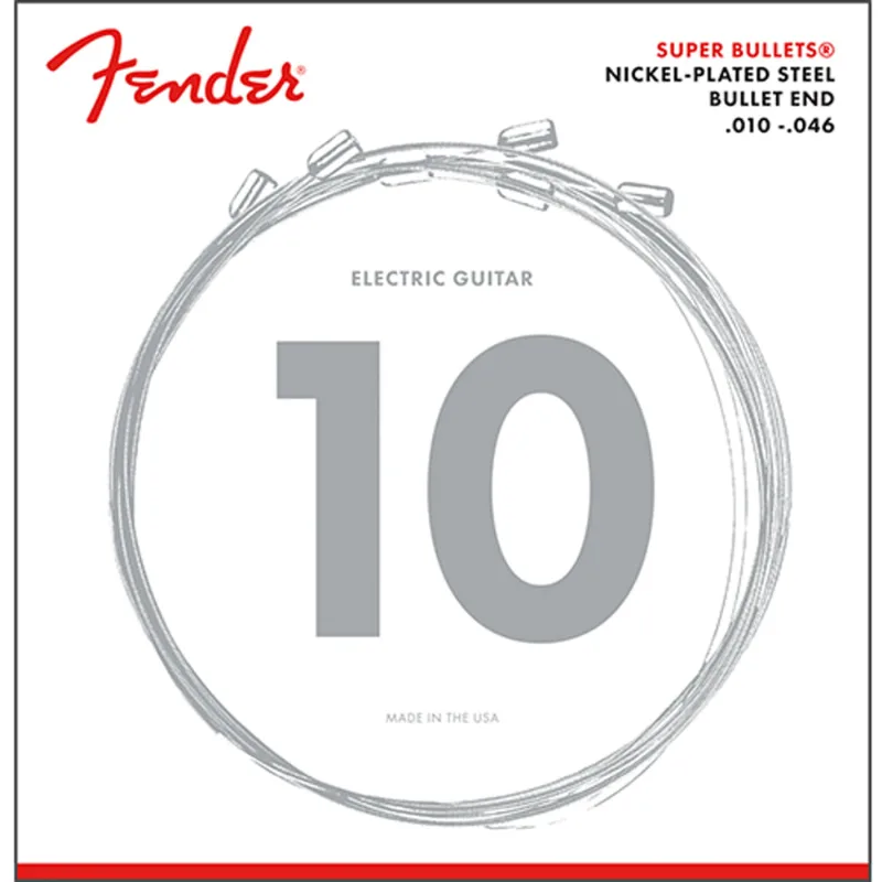 Encordoamento para Guitarra Aço .010 .046 Fender 3250R Niquelado 10 46