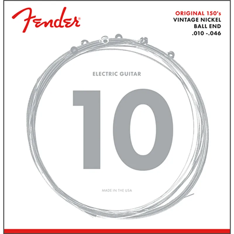 Encordoamento para Guitarra Aço .010 .046 Fender 150R Niquelada 10 46