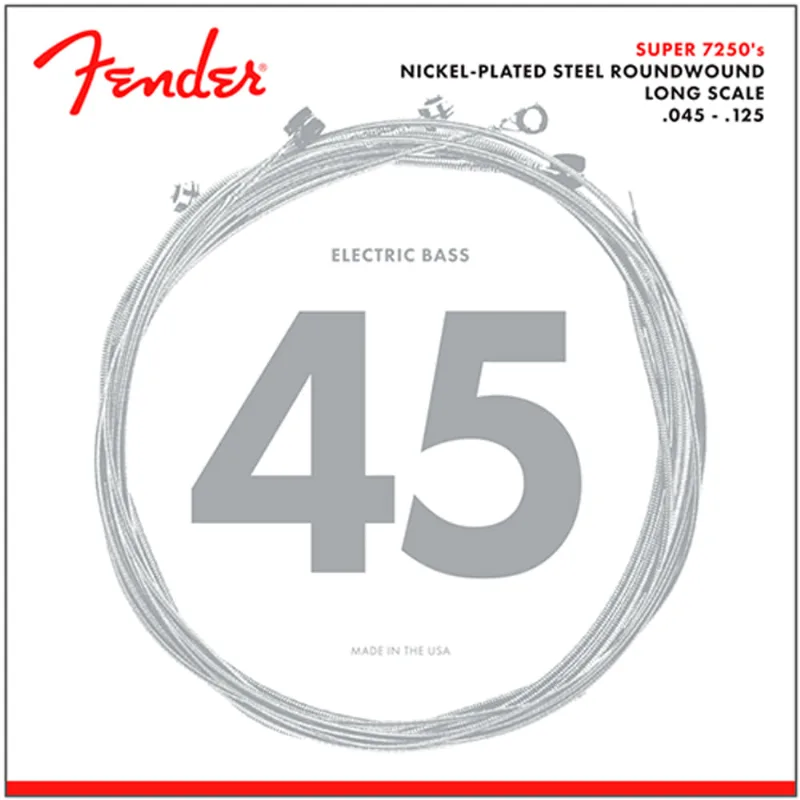 Encordoamento Para Contrabaixo 5 Cordas Aço .045 .125 Fender Niquelado 7250 5M 45