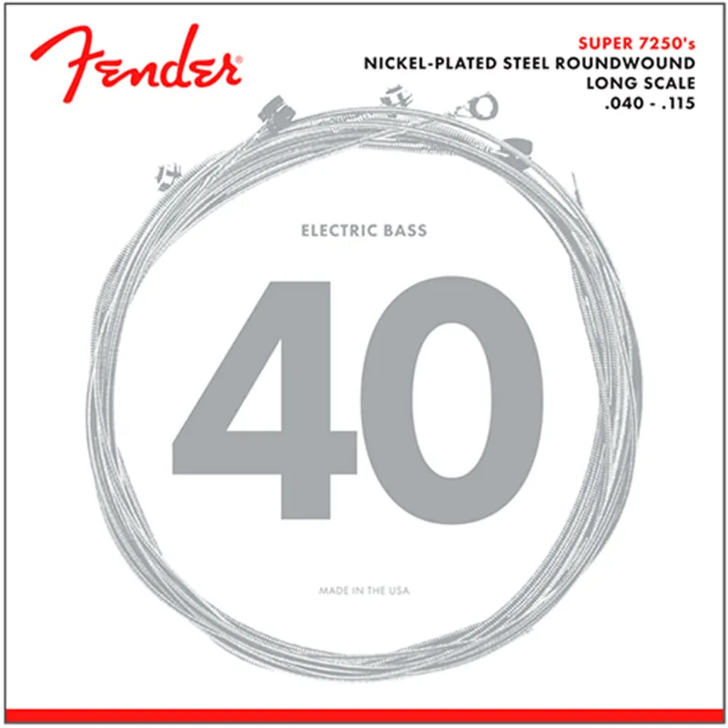 Encordoamento para Contrabaixo 5 Cordas Aço .040 .115 Fender Niquelado NPS 7250 5L 40