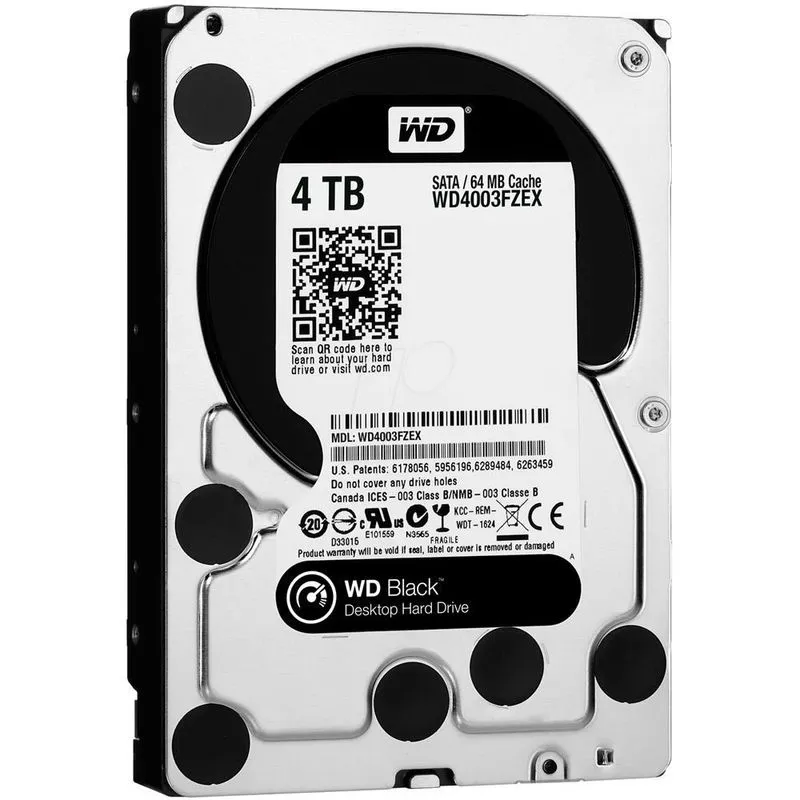 Hd Interno Western Digital Black 4tb Sata Iii 7200rpm 64mb - Wd4003fzex