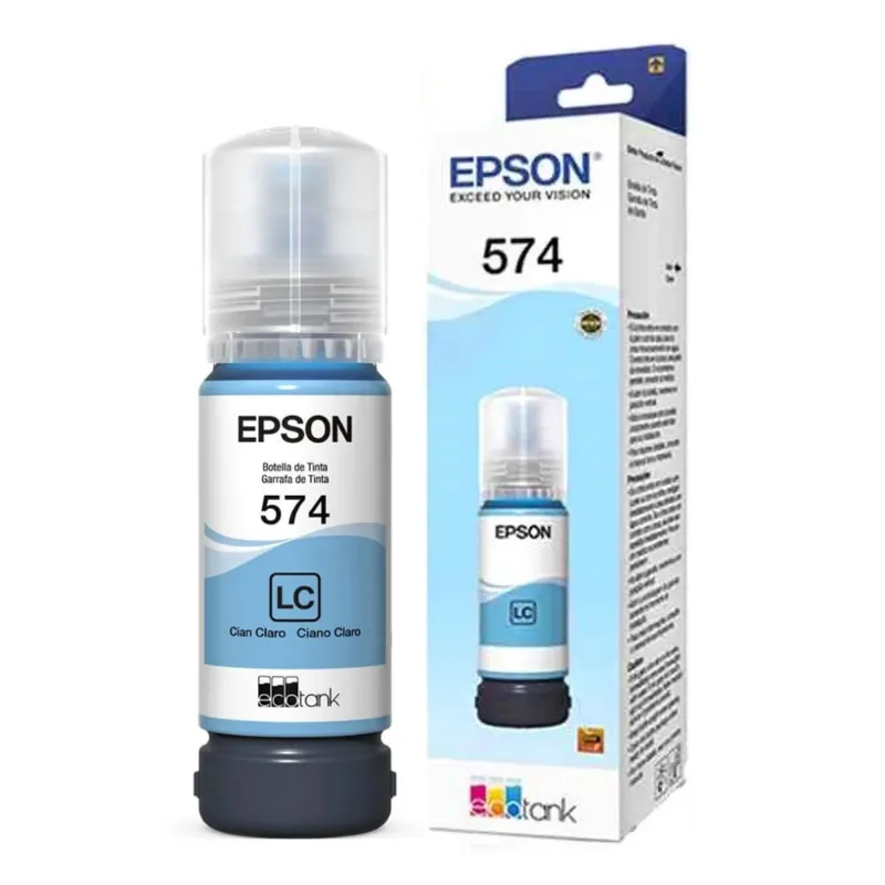 Tinta Epson T574120al T574120 T574 574 Light Ciano Original L8050 L18050 L 8050 L 18050 70ml